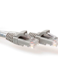 ACT Grijze 15 meter U/UTP CAT6 patchkabel snagless met RJ45 connectoren
