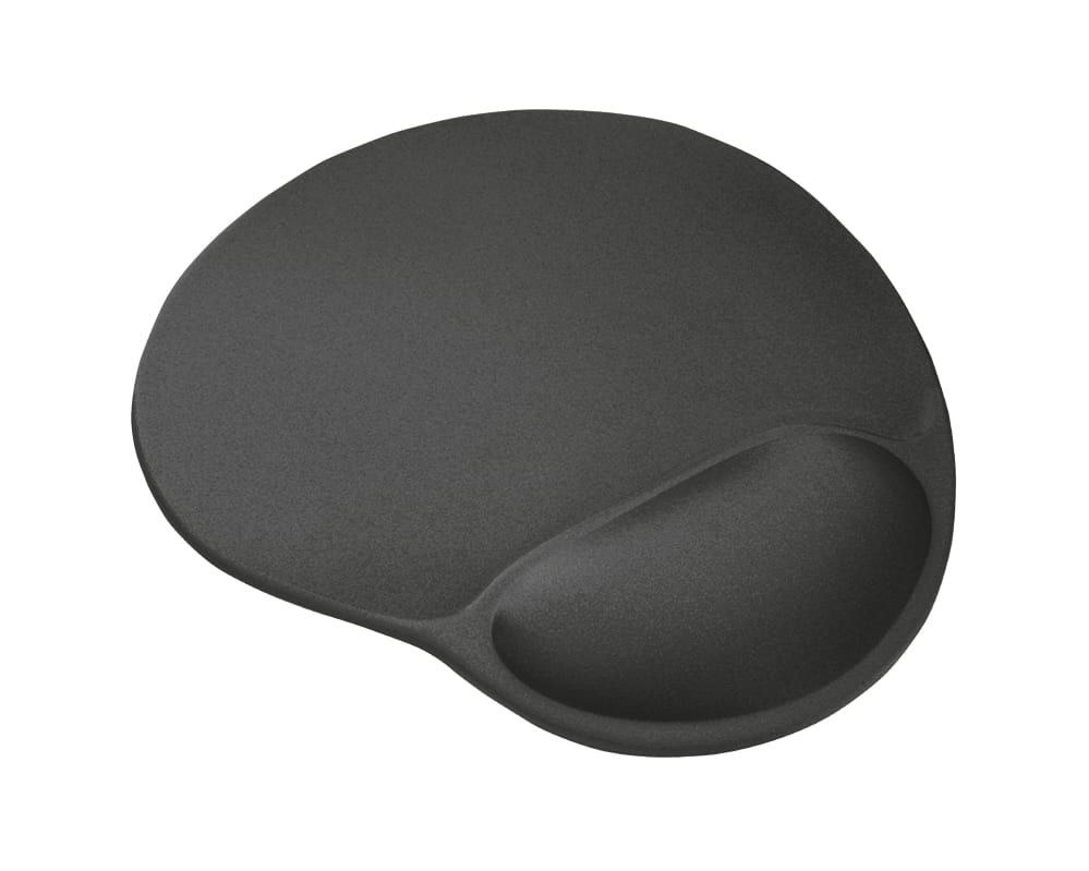 Trust BigFoot Gel‑muismat – ergonomische muismat – met gel‑polssteun – antislip – Zwart