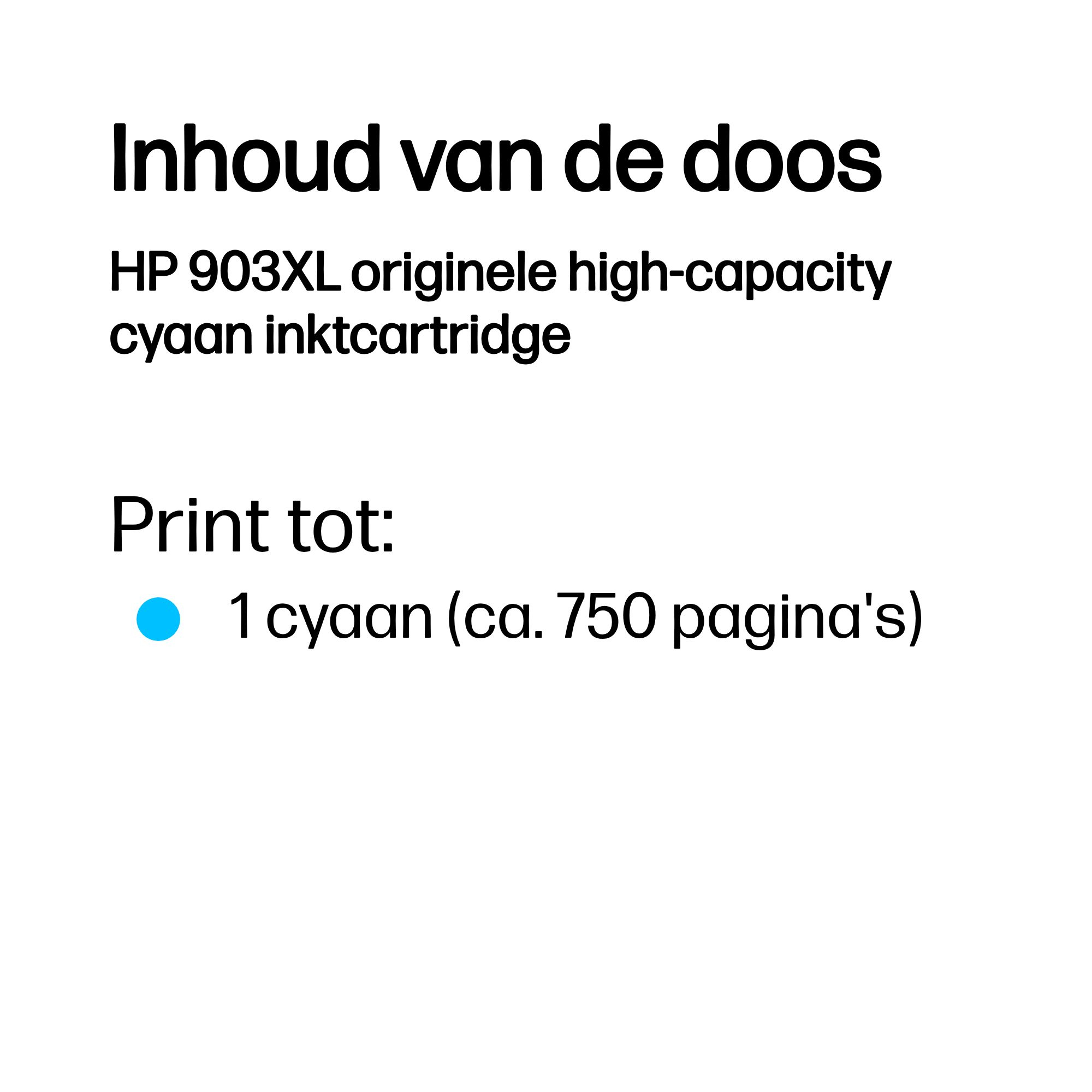 HP 903XL originele high-capacity cyaan inktcartridge - Afbeelding 2