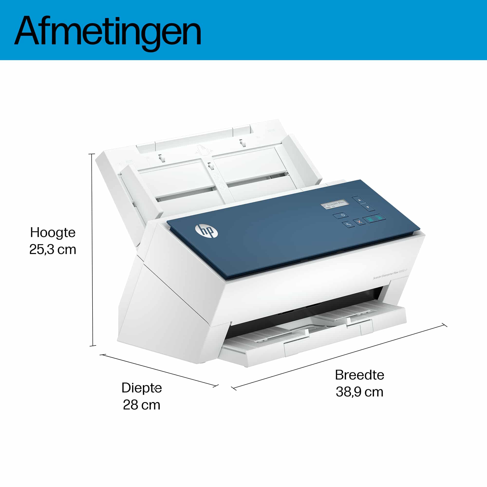 HP ScanJet Enterprise Flow 9000 s1 Paginascanner 600 x 600 DPI A3 Blauw, Wit - Afbeelding 2