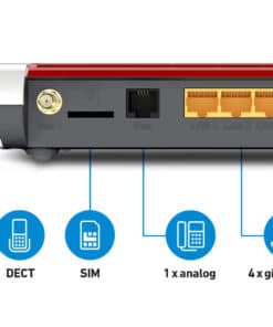 Box FRITZ! 6850 4G International draadloze router Gigabit Ethernet Dual-band (2.4 GHz / 5 GHz) Wit - Afbeelding 2