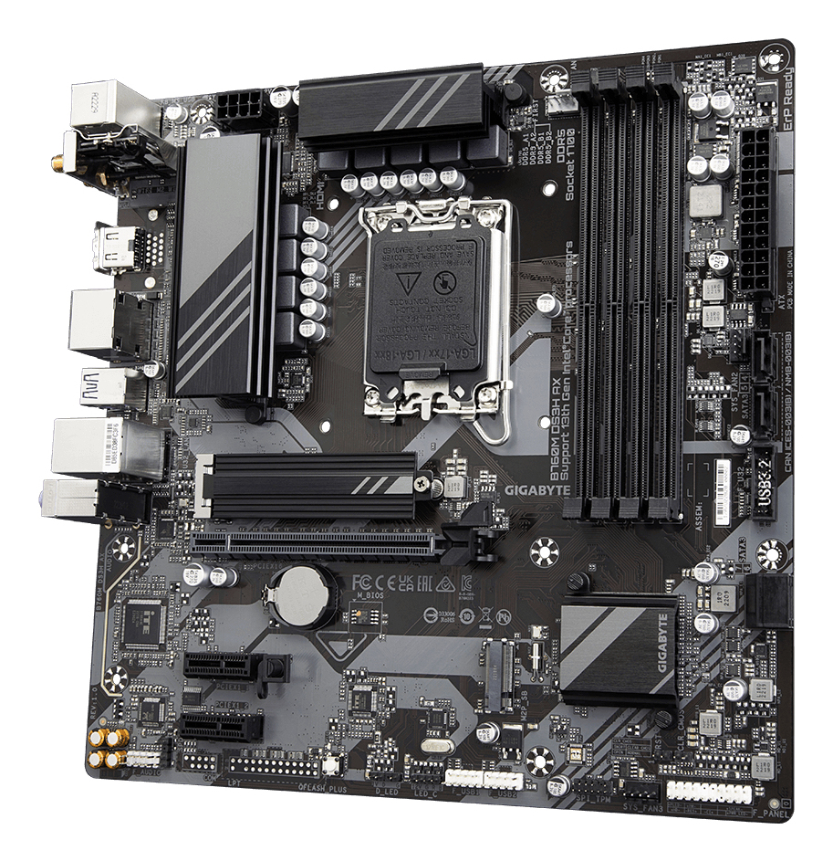 GIGABYTE B760M DS3H AX moederbord Intel B760 Express LGA 1700 micro ATX - Afbeelding 4