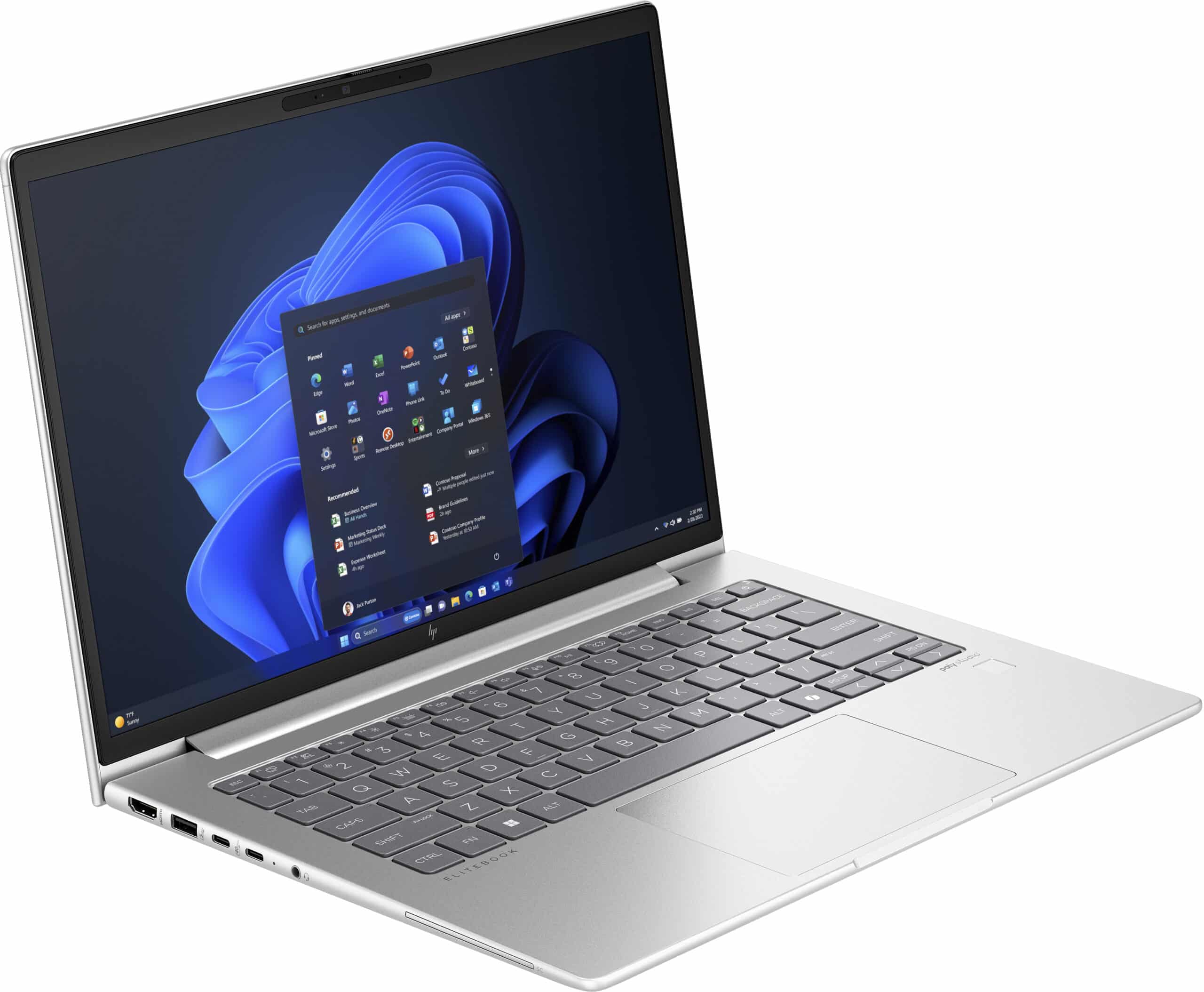 HP EliteBook 645 G11 AMD Ryzen 5 7535U Laptop 35,6 cm (14") WUXGA 16 GB DDR5-SDRAM 512 GB SSD Wi-Fi 6E (802.11ax) Windows 11 Pro Zilver - Afbeelding 3