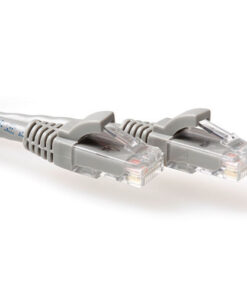 ACT Grijze 4 meter U/UTP CAT6A patchkabel snagless met RJ45 connectoren