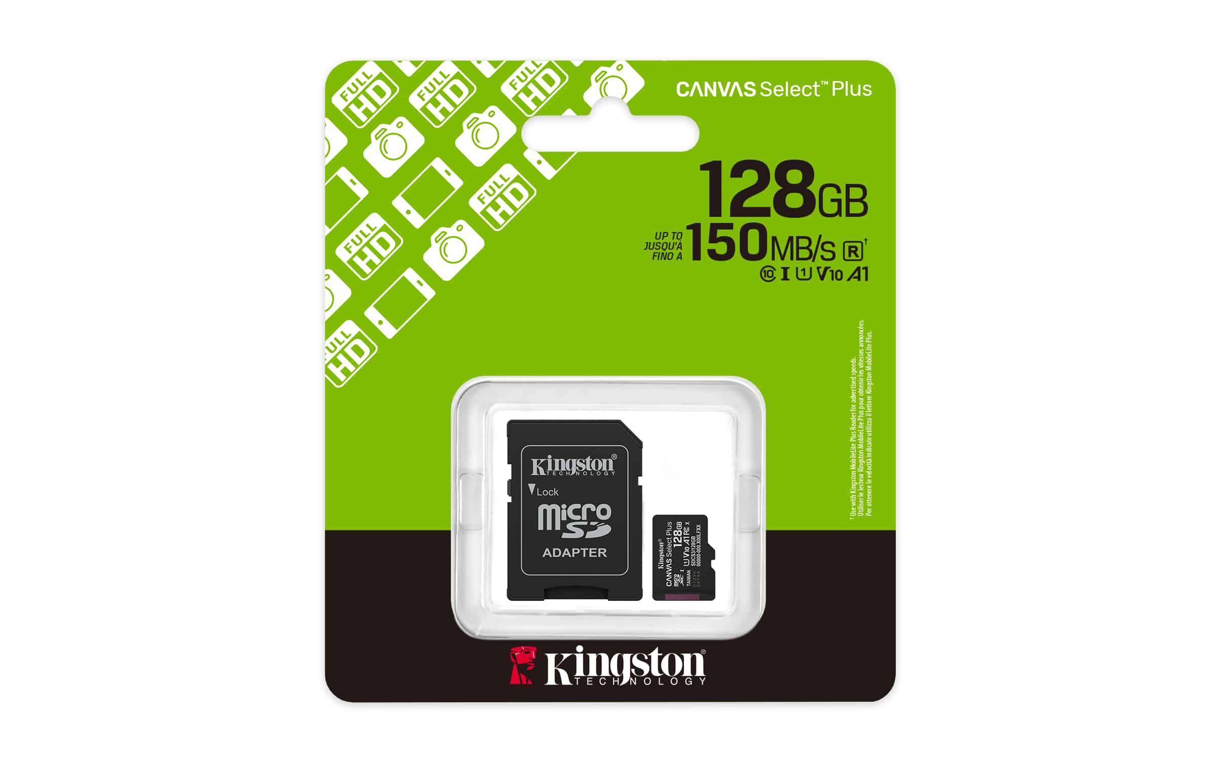 Kingston Technology 128GB microSDXC Canvas Select Plus Gen3 150MB/s A1 kaart + adapter - Afbeelding 5