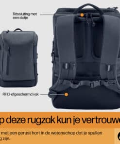 HP Travel 15,6 Iron Grey laptopbackpack, 25 liter - Afbeelding 4