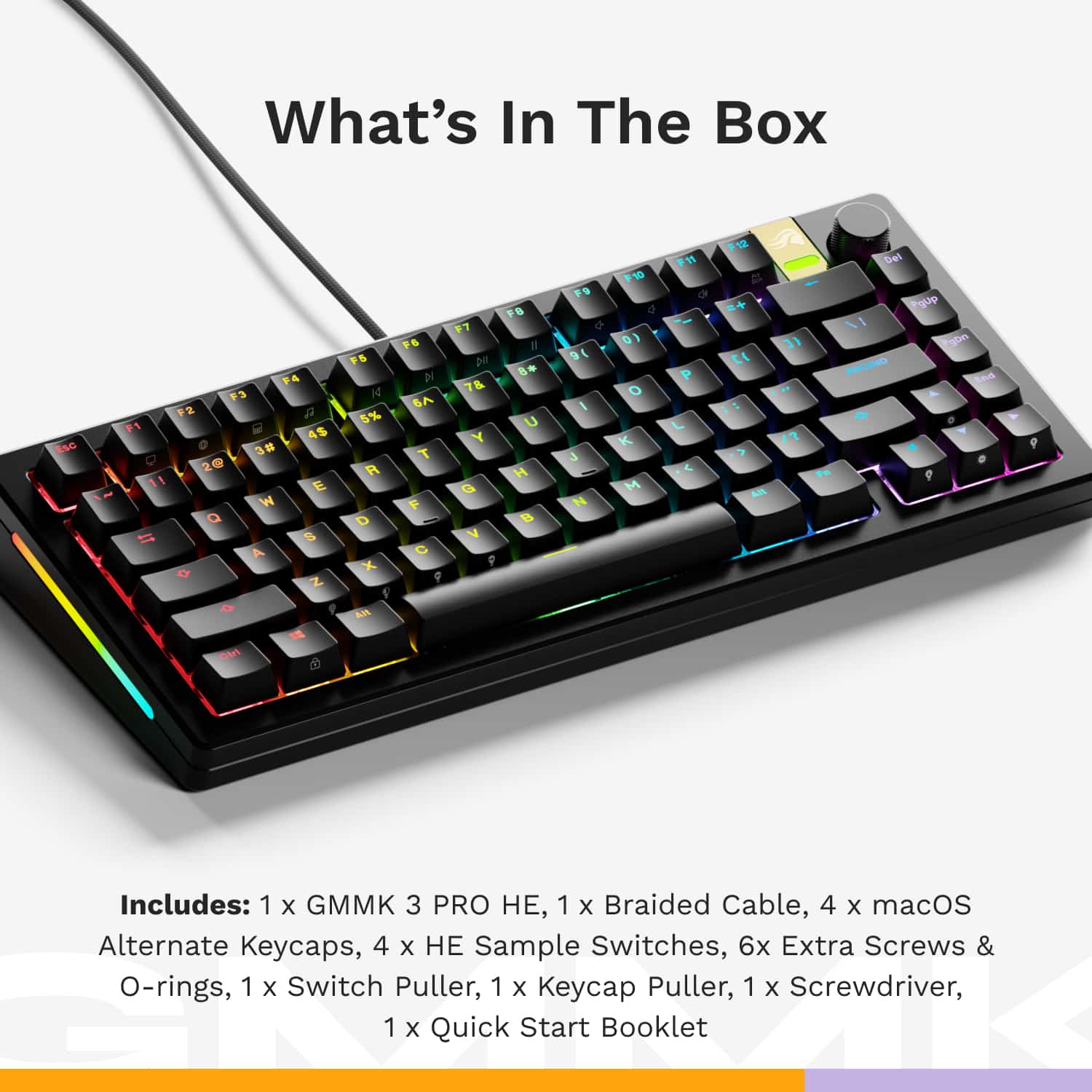 Glorious Gaming GMMK 3 PRO HE 75% Prebuilt toetsenbord Gamen USB QWERTY Amerikaans Engels Zwart - Afbeelding 8