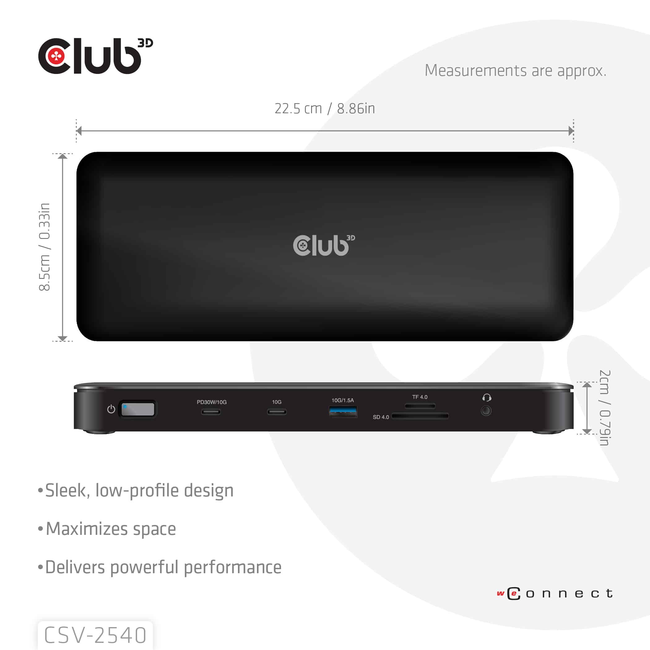 CLUB3D Club 3D 14-in-1 USB-C Quad Display Dockingstation – 4 Schermen & 100W Snelladen - Afbeelding 5