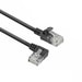 ACT Zwarte 3 meter U/UTP CAT6A LSZH slimline patchkabel met RJ45 connectoren, recht naar 90° haaks links - Afbeelding 5