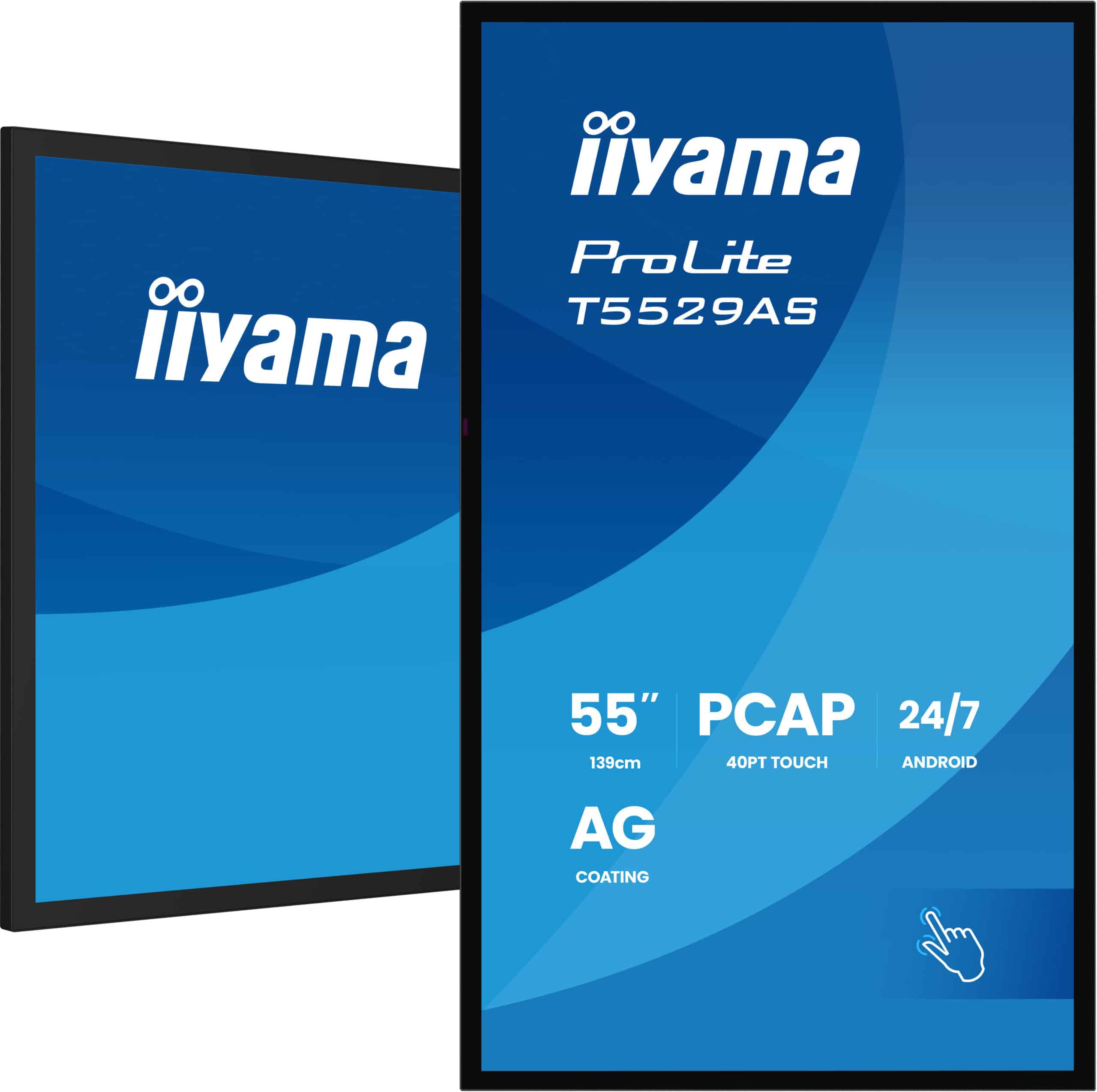 iiyama T5529AS-B1AG beeldkrant Kiosk-ontwerp 138,7 cm (54.6") LED Wifi 450 cd/m² 4K Ultra HD Zwart Touchscreen Type processor Android 24/7 - Afbeelding 6