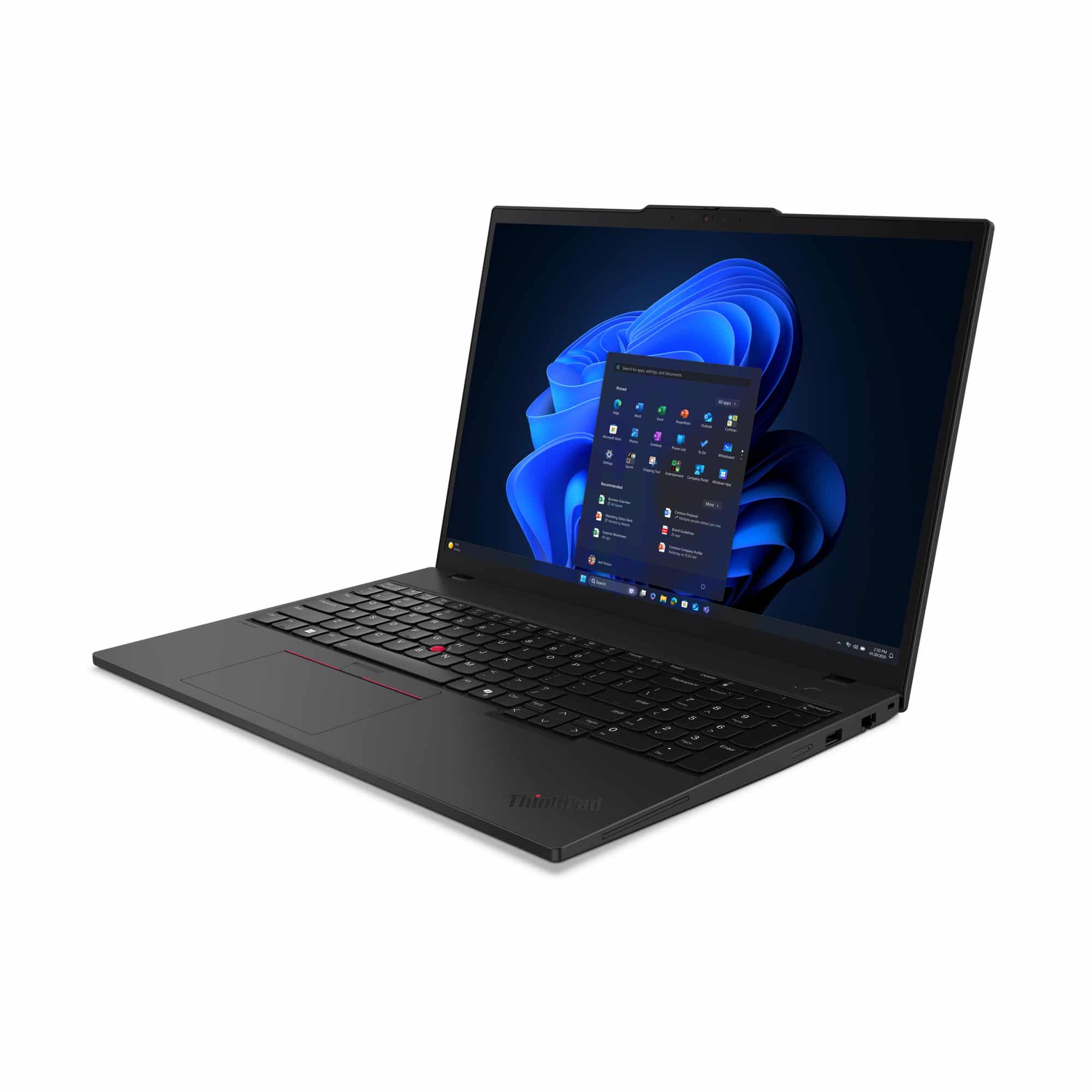 Lenovo ThinkPad T16 Gen 4 (Intel) Copilot+ PC Intel Core Ultra 7 258V Laptop 40,6 cm (16") WUXGA 32 GB LPDDR5x-SDRAM 1 TB SSD Wi-Fi 7 (802.11be) Windows 11 Pro Belgisch Zwart - Afbeelding 3
