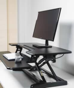 BakkerElkhuizen Adjustable Sit-Stand Desk Riser 2 Black - Afbeelding 3