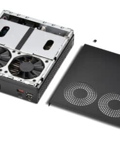 Shuttle Slim PC DH810, S1851, 1x HDMI (2.1), 1x DP, 1x USB-C (DP), 1x 2.5", 2x M.2, 2x LAN (Intel 1G + 2.5G), 2x COM, 24/7 permanent gebruik, incl. VESA Barebone - Afbeelding 6