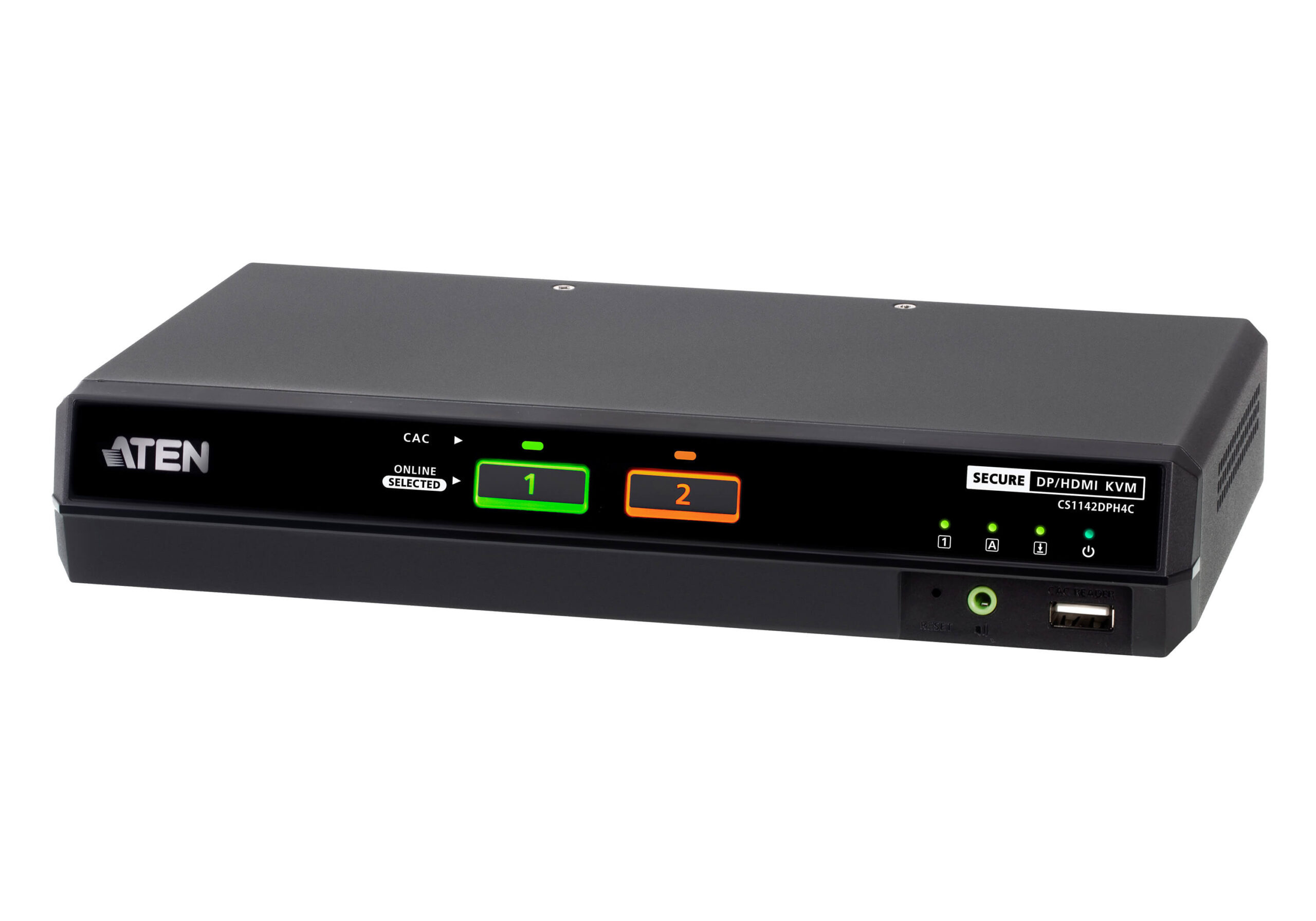 ATEN 2-poorts USB 5K DisplayPort/HDMI universele beveiligde Secure KVM Schakelaars met dubbele display-uitgang en CAC (PSD PP v4.0-compatibel)