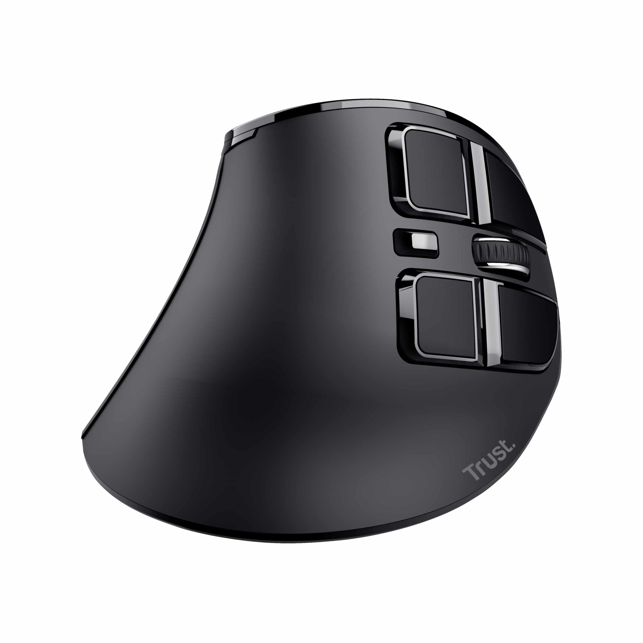Trust Voxx Draadloze oplaadbare ergonomische muis – Ergonomische muis – Draadloze muis – Oplaadbare muis – LED‑display – Zwart