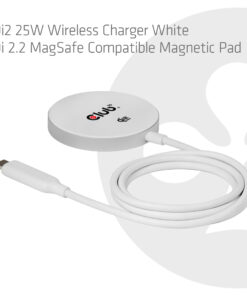 CLUB3D CAC-3026 Qi2 25W draadloze oplader wit Qi 2.2 MagSafe-compatibel magnetisch pad - Afbeelding 3