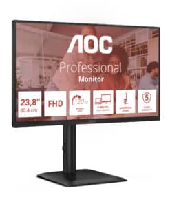 AOC E4 24E4CV computer monitor 60,5 cm (23.8") 1920 x 1080 Pixels Full HD LED Zwart - Afbeelding 3