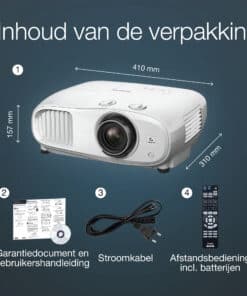 Epson EH-TW7100 4K PRO-UHD-projector, 3000 lumen, scherm van maximaal 500 inch - Afbeelding 4