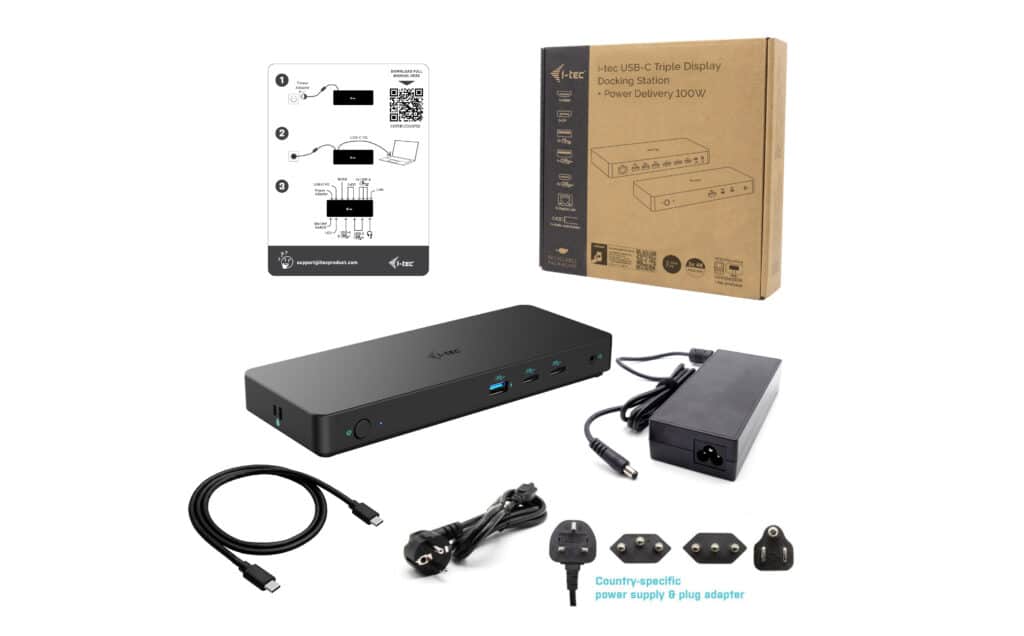 i-tec USB-C Triple Display Docking Station Gen 2 Pro + Power Delivery 100W - Afbeelding 4