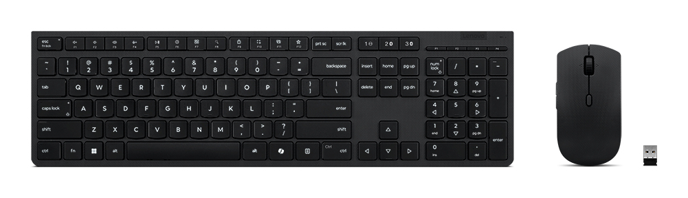 Lenovo 4X31R64317 toetsenbord Inclusief muis Kantoor RF-draadloos + Bluetooth QWERTY Belgisch, Frans Grijs