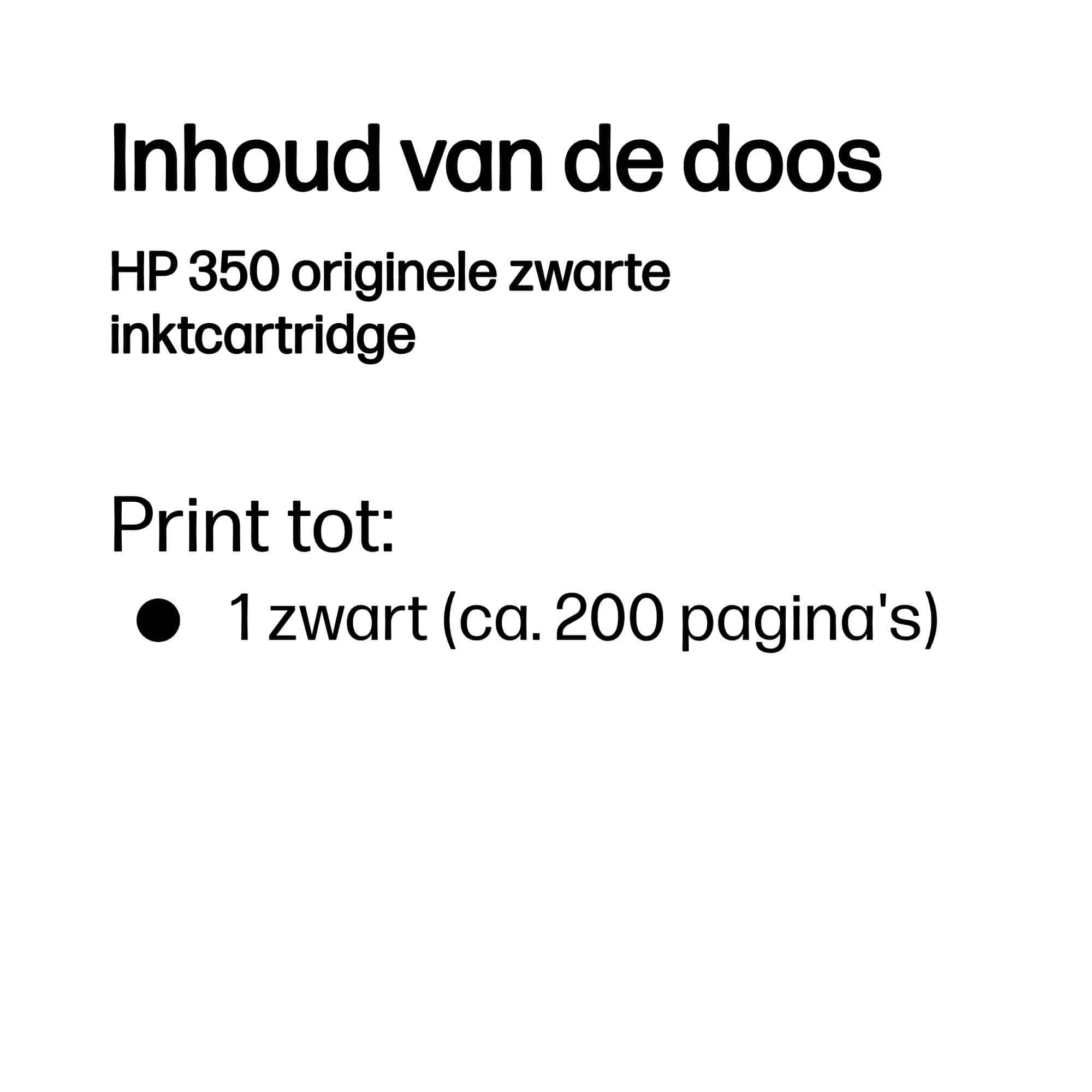 HP 350 originele zwarte inktcartridge - Afbeelding 2