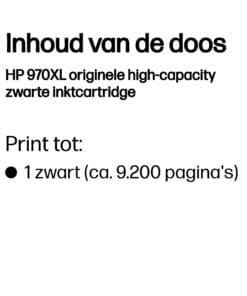 HP 970XL originele high-capacity zwarte inktcartridge - Afbeelding 2