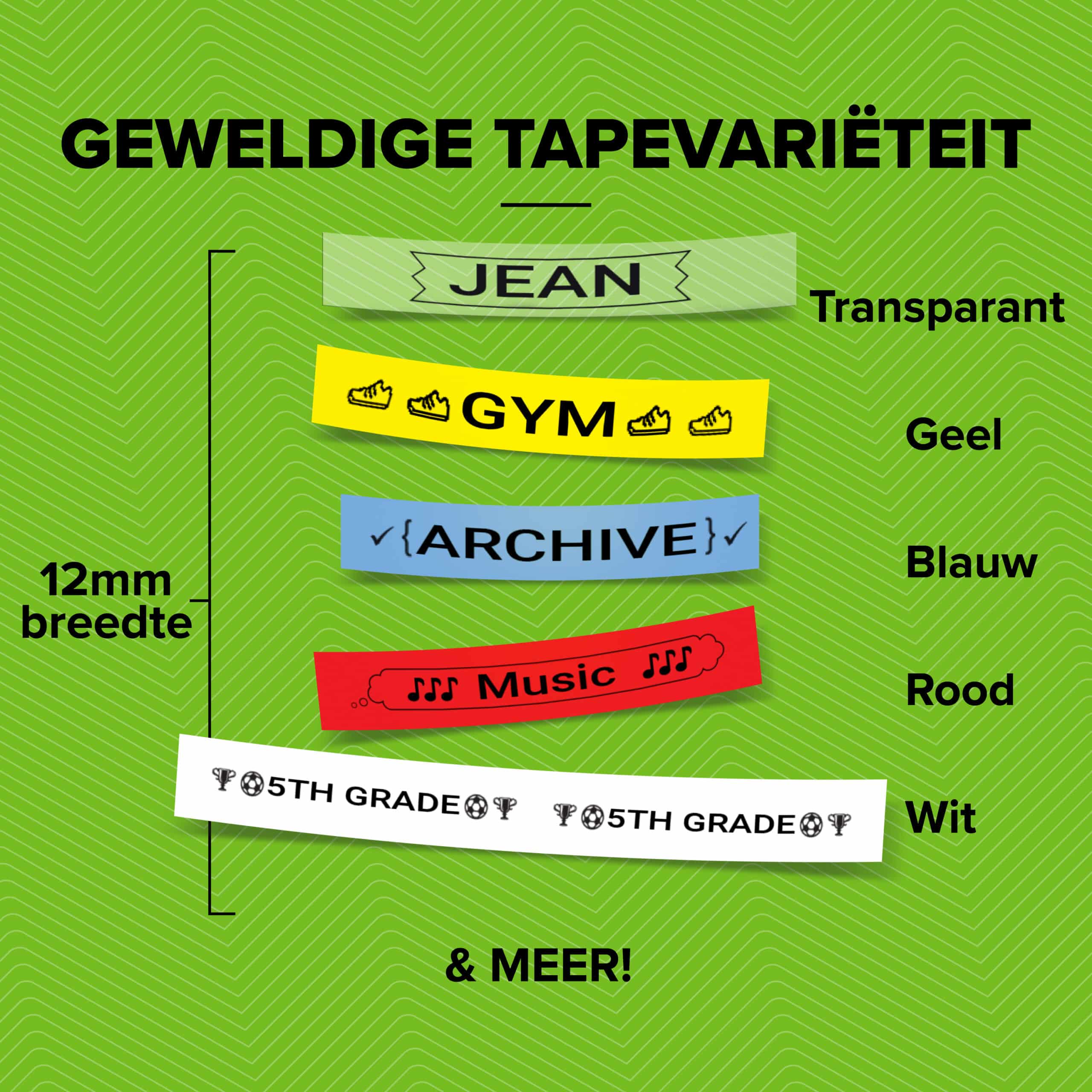 DYMO LetraTag originele papieren labels | Zwart afdrukken op witte etiketten | 12 mm x 4 m | Zelfklevende multifunctionele labels voor LetraTag labelprinters | gemaakt in Europa - Afbeelding 3
