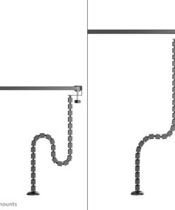 Neomounts ADS06-131BL Cable spine - clamp-on design - universal, Cable guide, Desk, Steel, Black