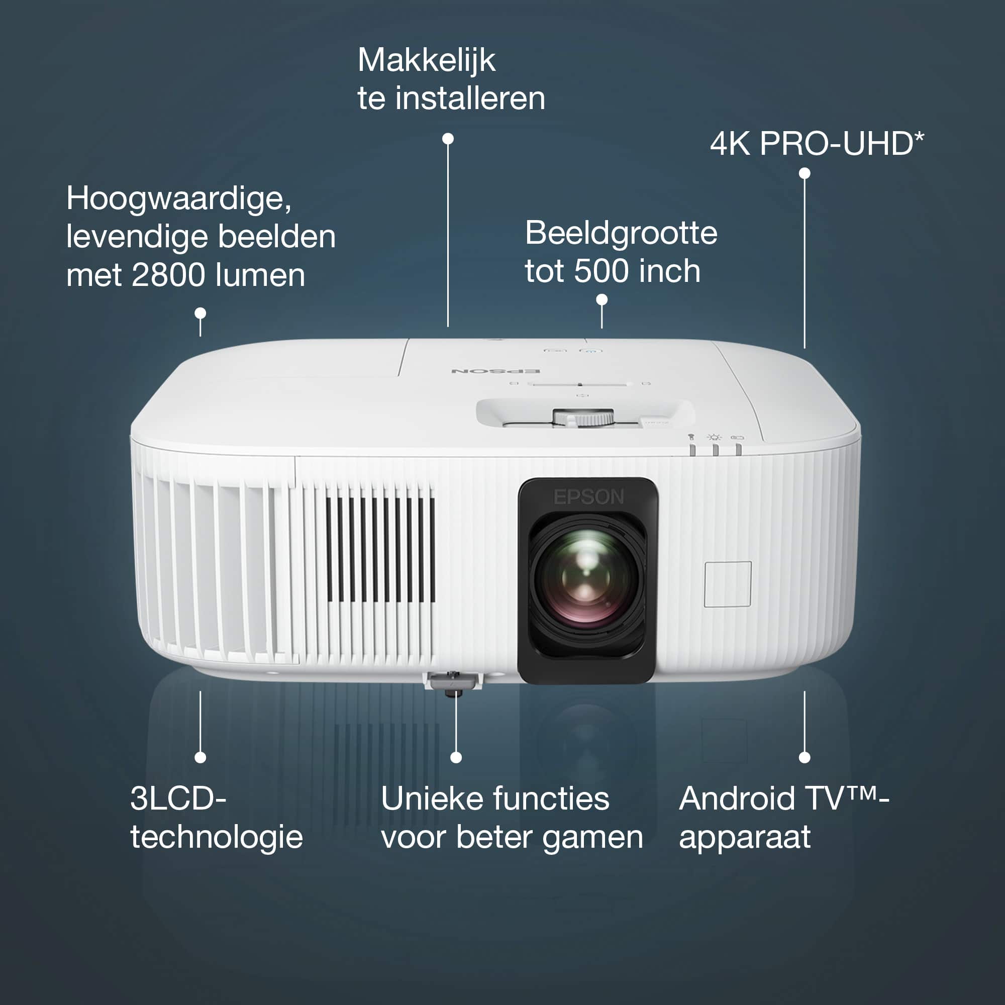Epson EH-TW6250 4K PRO-UHD smart laserprojector, 2800 lumen, scherm van maximaal 500 inch - Afbeelding 3