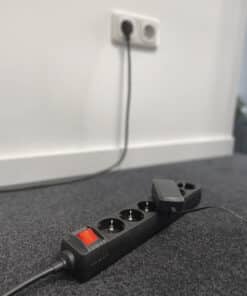 ACT Stekkerdoos met lichtgevende schakelaar, 6 sockets, 3 m, zwart - Afbeelding 5