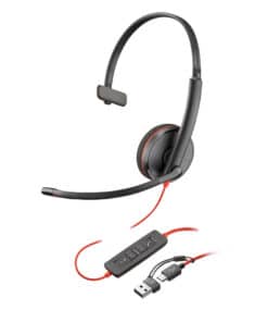 HP Poly Blackwire 3215 Monaural USB-C Headset + 3,5 mm plug + USB-C/A adapter - Afbeelding 2