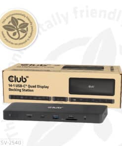 CLUB3D Club 3D 14-in-1 USB-C Quad Display Dockingstation – 4 Schermen & 100W Snelladen - Afbeelding 8