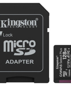 Kingston Technology 128GB microSDXC Canvas Select Plus Gen3 150MB/s A1 kaart + adapter