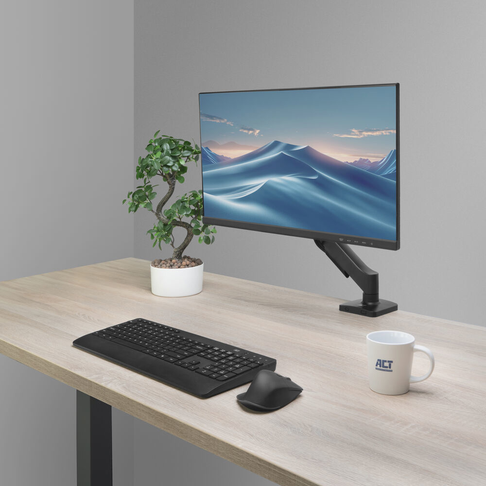 ACT Monitorarm 35", gasveer, 1 monitor, Essentials - Afbeelding 3