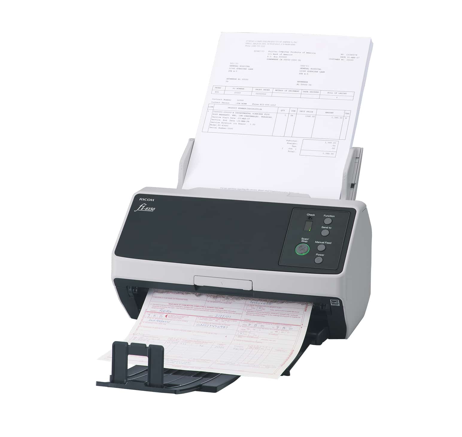 Ricoh FI-8150 ADF-/handmatige invoer scanner 600 x 600 DPI A4 Zwart, Grijs - Afbeelding 6