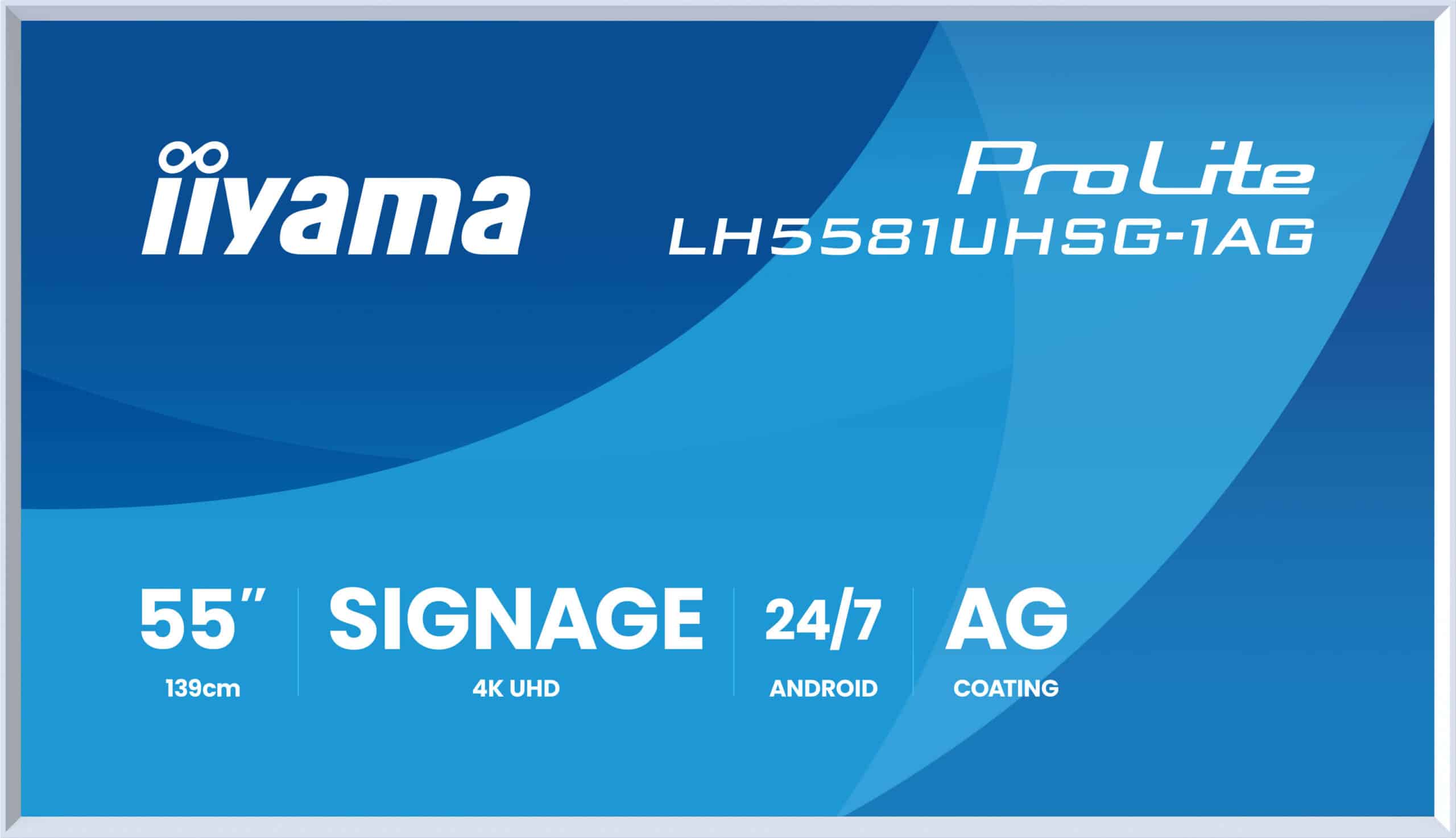 iiyama LH5581UHSG-1AG beeldkrant Digitale signage flatscreen 138,7 cm (54.6") Wifi 500 cd/m² 4K Ultra HD Wit Type processor Android 24/7 - Afbeelding 2