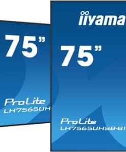 iiyama LH7565UHSB-B1 beeldkrant Kiosk-ontwerp 189,2 cm (74.5") LED Wifi 800 cd/m² 4K Ultra HD Zwart Type processor Android 11 24/7 Monitor