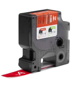 DYMO Rhino industriële Vinyl Labels | 19 mm x 5,5 m | witte afdruk op rood | zelfklevende labels voor Rhino & LabelManager labelprinters - Afbeelding 2