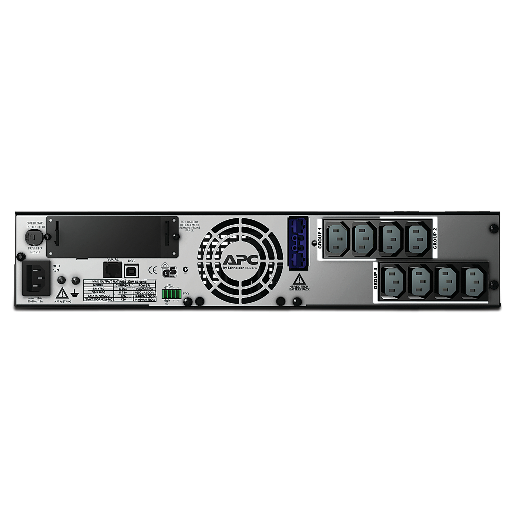 APC Smart-UPS X SMX1500RMI2U - 1500VA, 8x C13 uitgang, USB, uitbreidbare runtime - Afbeelding 2