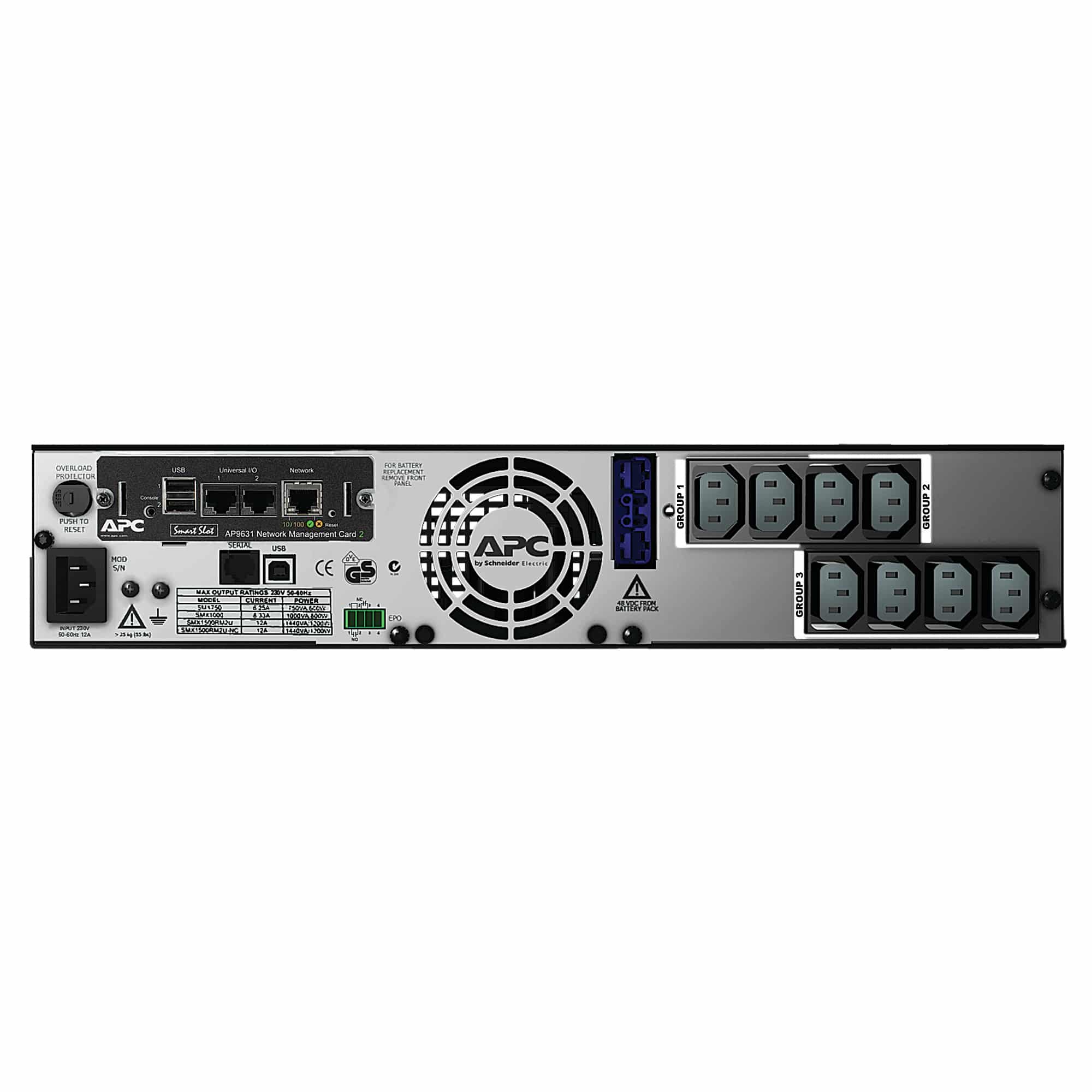 APC Smart-UPS X SMX1500RMI2UNC - 1500VA, 8x C13 uitgang, USB, uitbreidbare runtime, NMC - Afbeelding 2