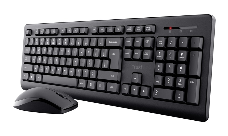 Trust Primo Draadloos toetsenbord+muis set – RF draadloze verbinding – QWERTY – Zwart