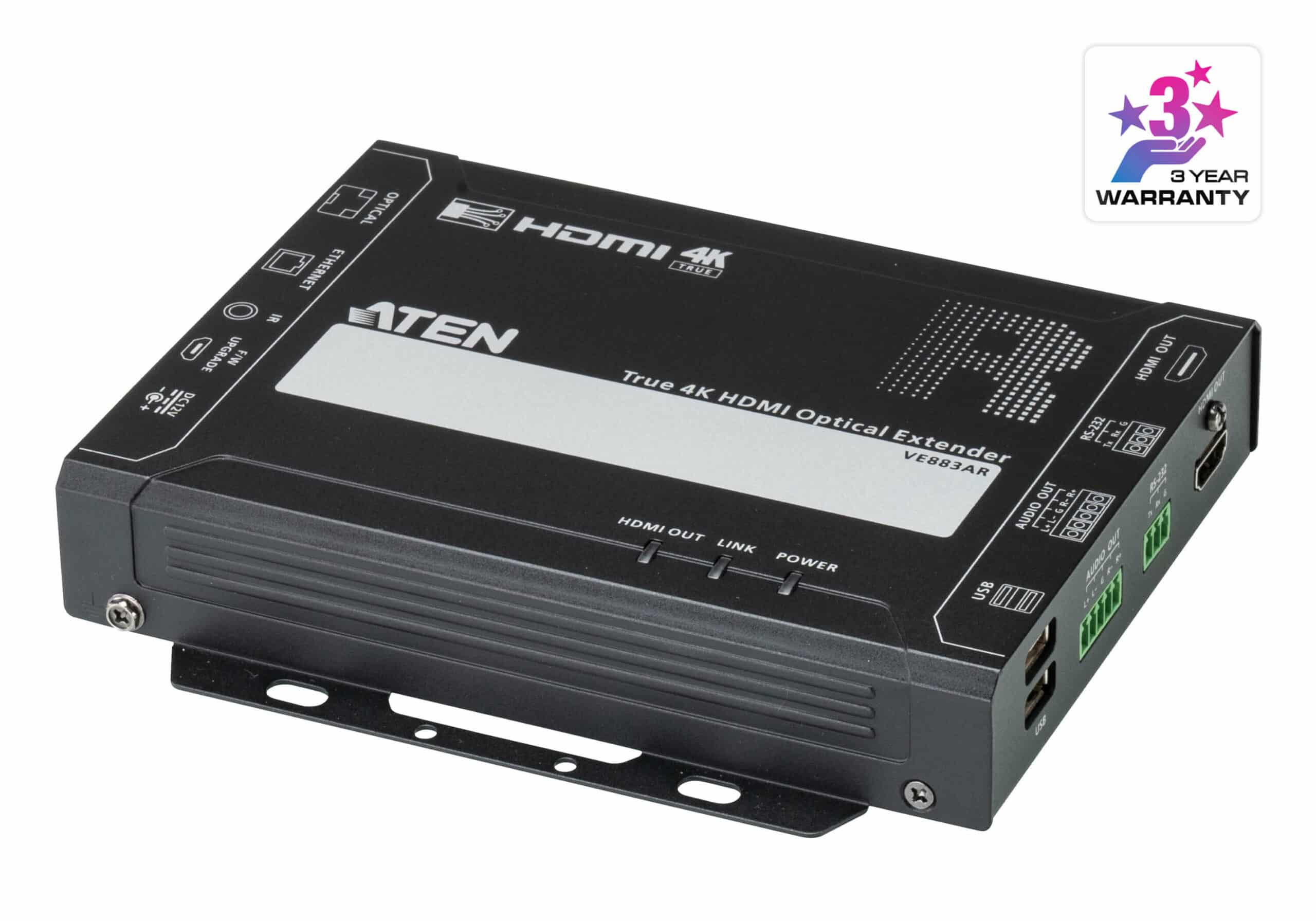 ATEN True 4K HDMI optische ontvanger (4K@300m (K1, MM) / 10km (K2, SM))