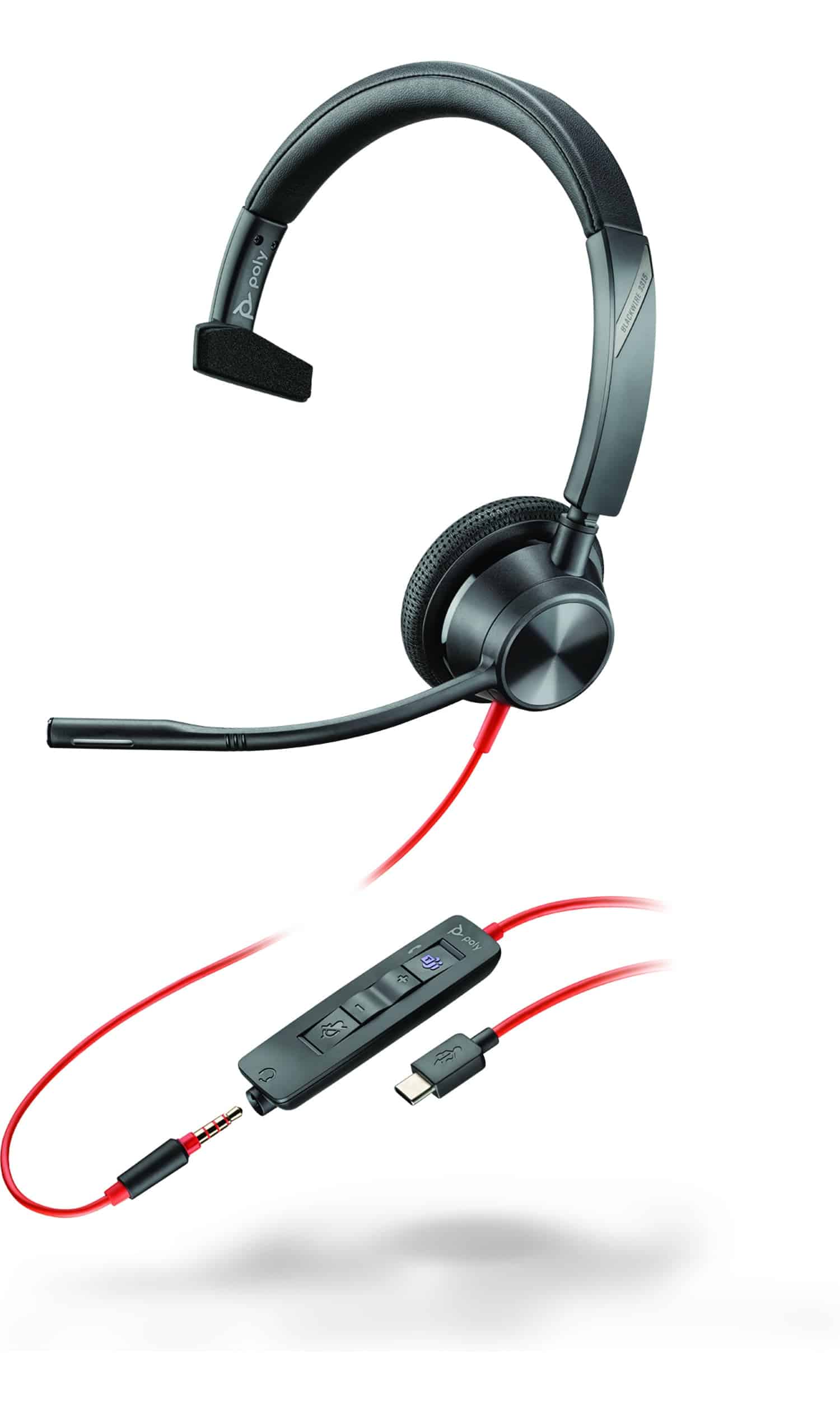 HP Poly Blackwire 3315 Microsoft Teams Certified USB-C Headset - Afbeelding 4