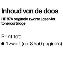 HP 87A originele zwarte LaserJet tonercartridge - Afbeelding 2