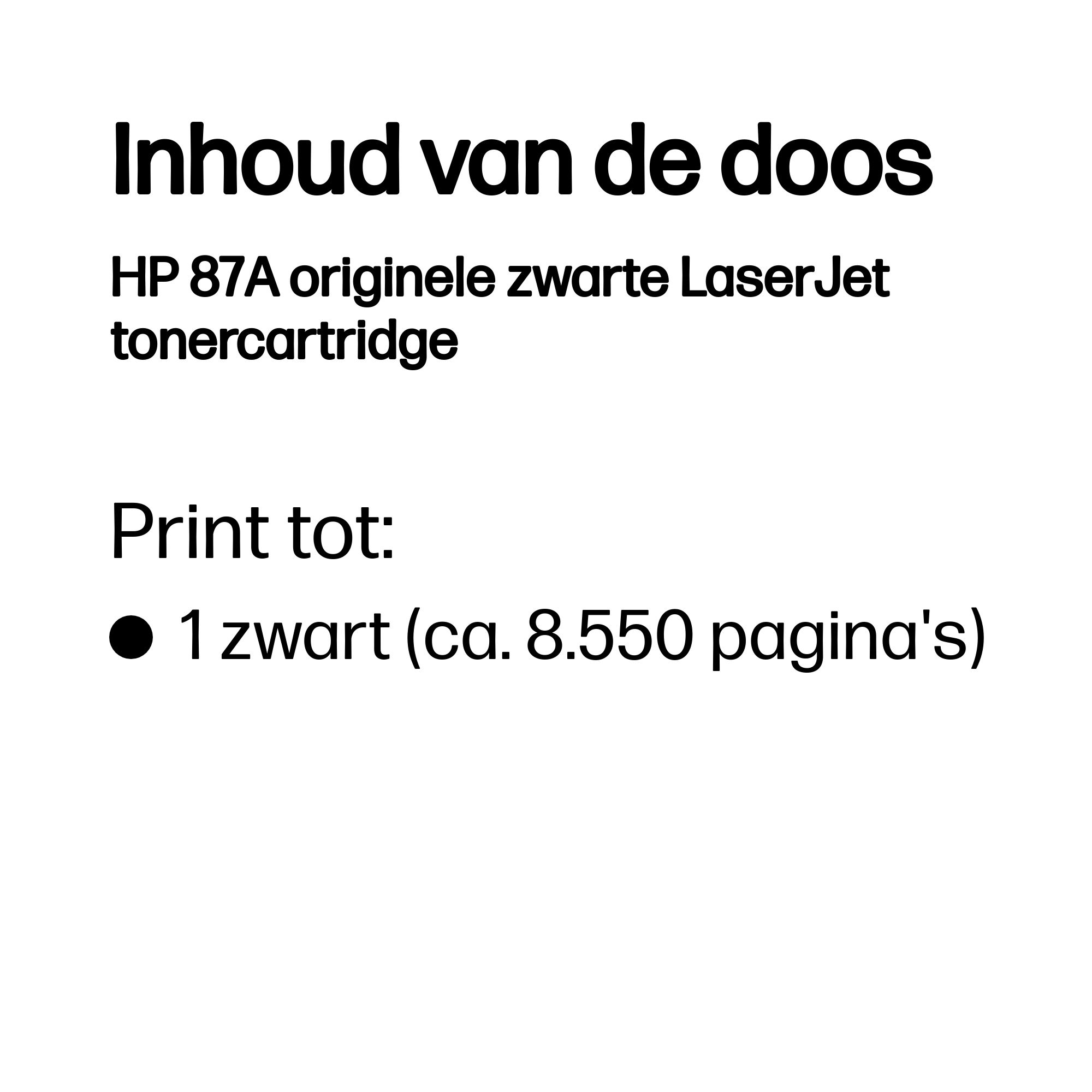 HP 87A originele zwarte LaserJet tonercartridge - Afbeelding 2