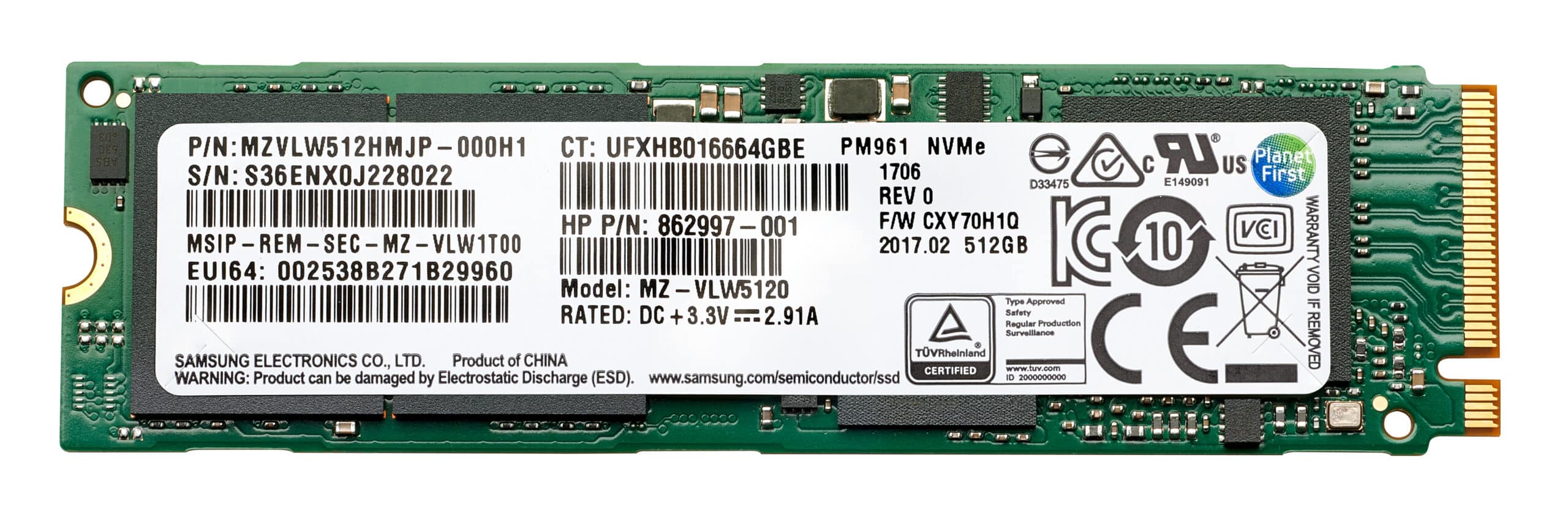 HP 1 TB PCIe 4x4 NVMe TLC SSD
