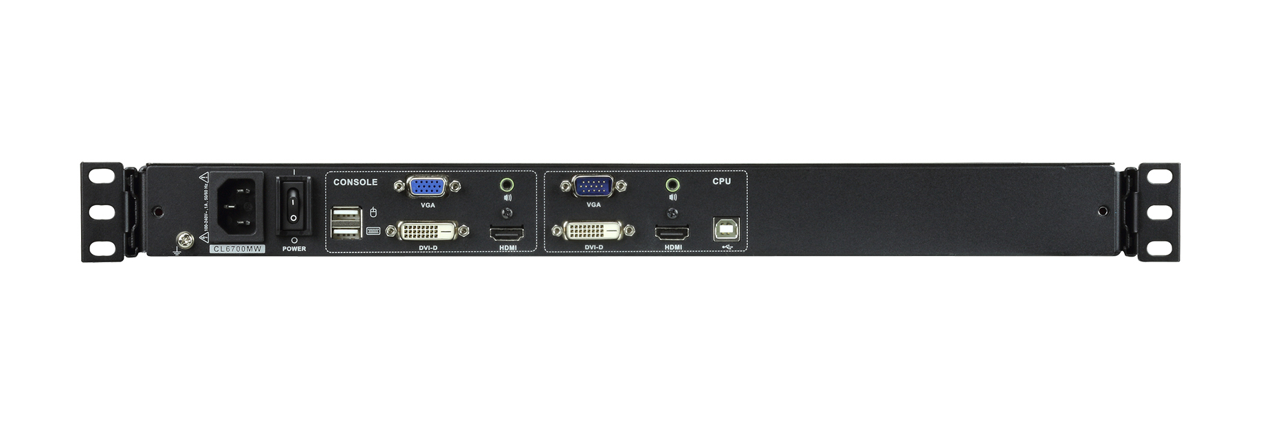 ATEN CL6700MW-ATA-2XK06SG rack console 43,9 cm (17.3") Zwart 1U - Afbeelding 2