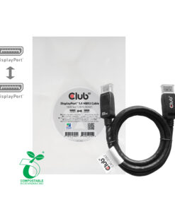 CLUB3D DisplayPort 1.4 HBR3 Cable 1meter Male/Male 8K60Hz