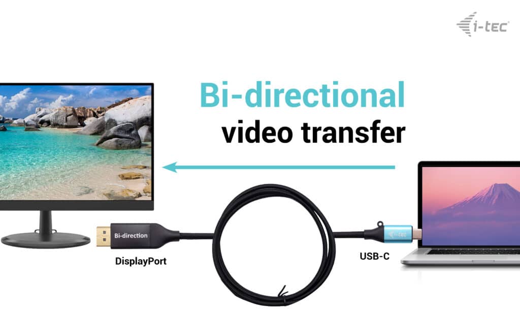i-tec USB-C DisplayPort Bi-Directional Cable Adapter 8K/30Hz 150cm - Afbeelding 3