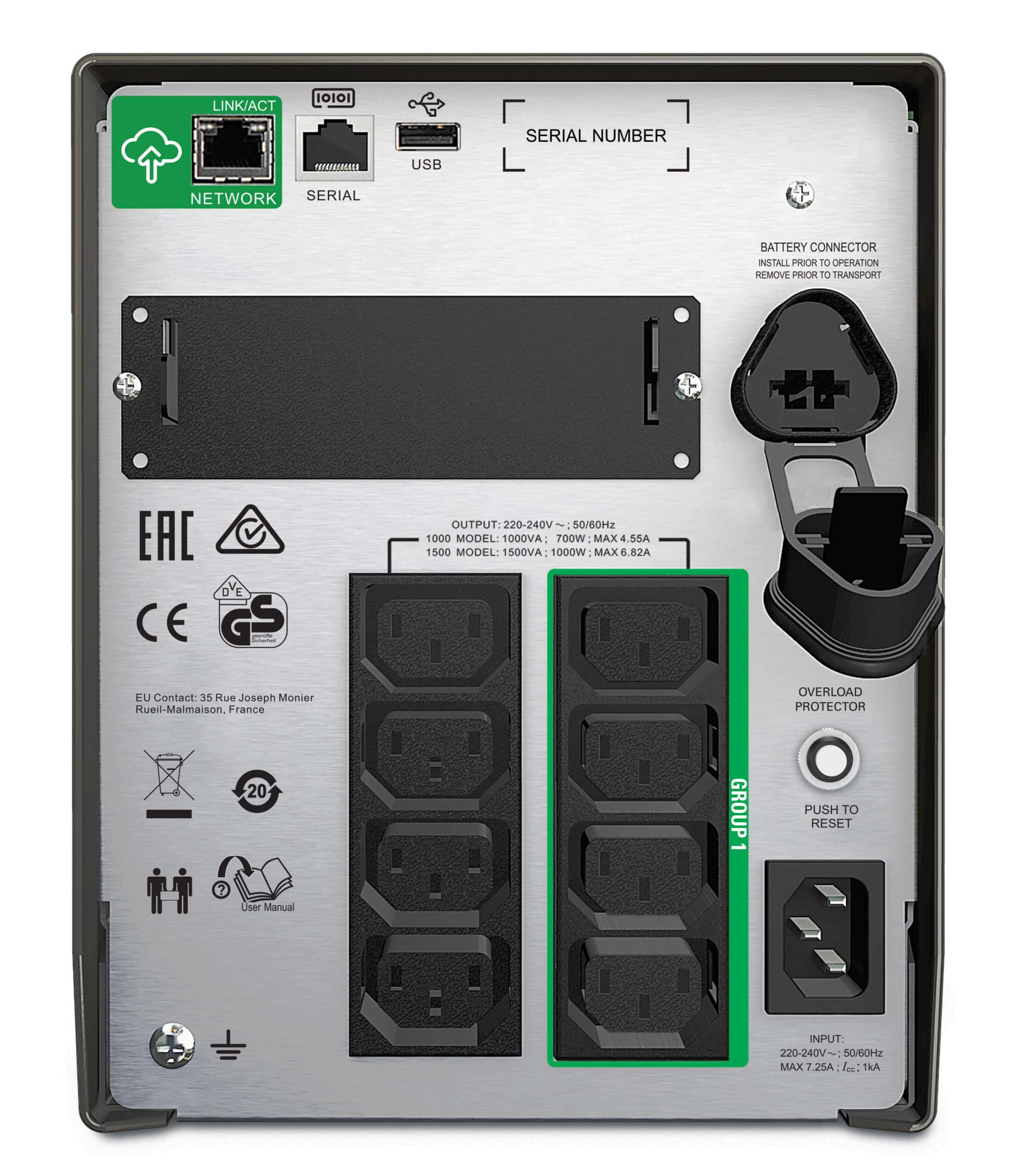 APC Smart-UPS SMT1000IC - 8x C13, USB, SmartConnect, 1000VA - Afbeelding 2